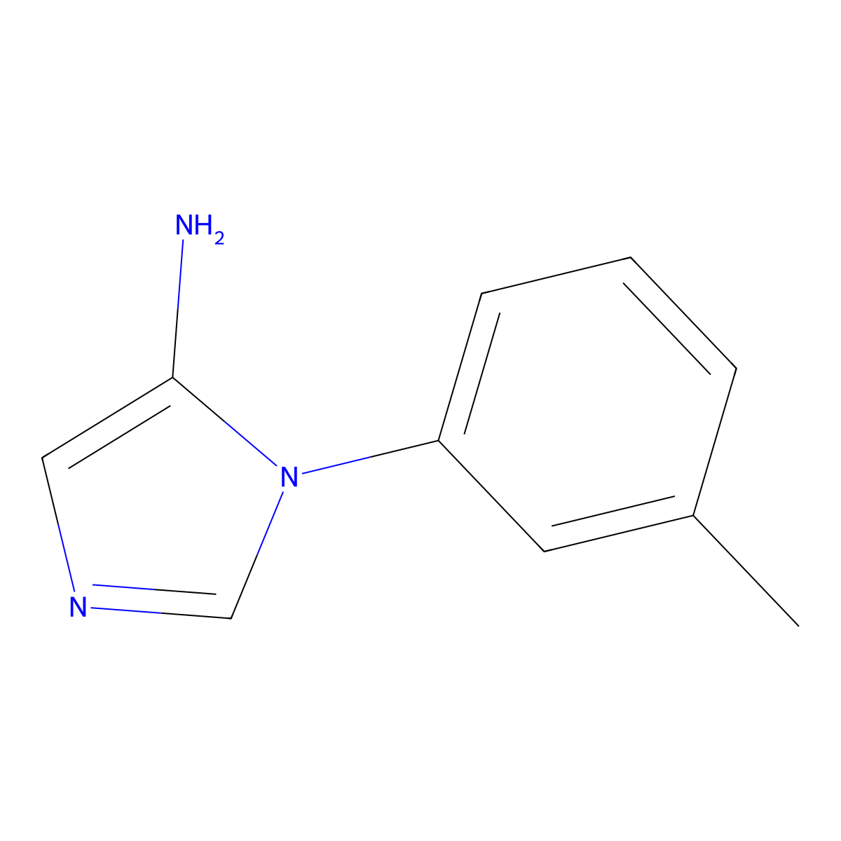 1-(m-tolyl)-1H-imidazol-5-amine molecular structure, CAS 2460493-29-0