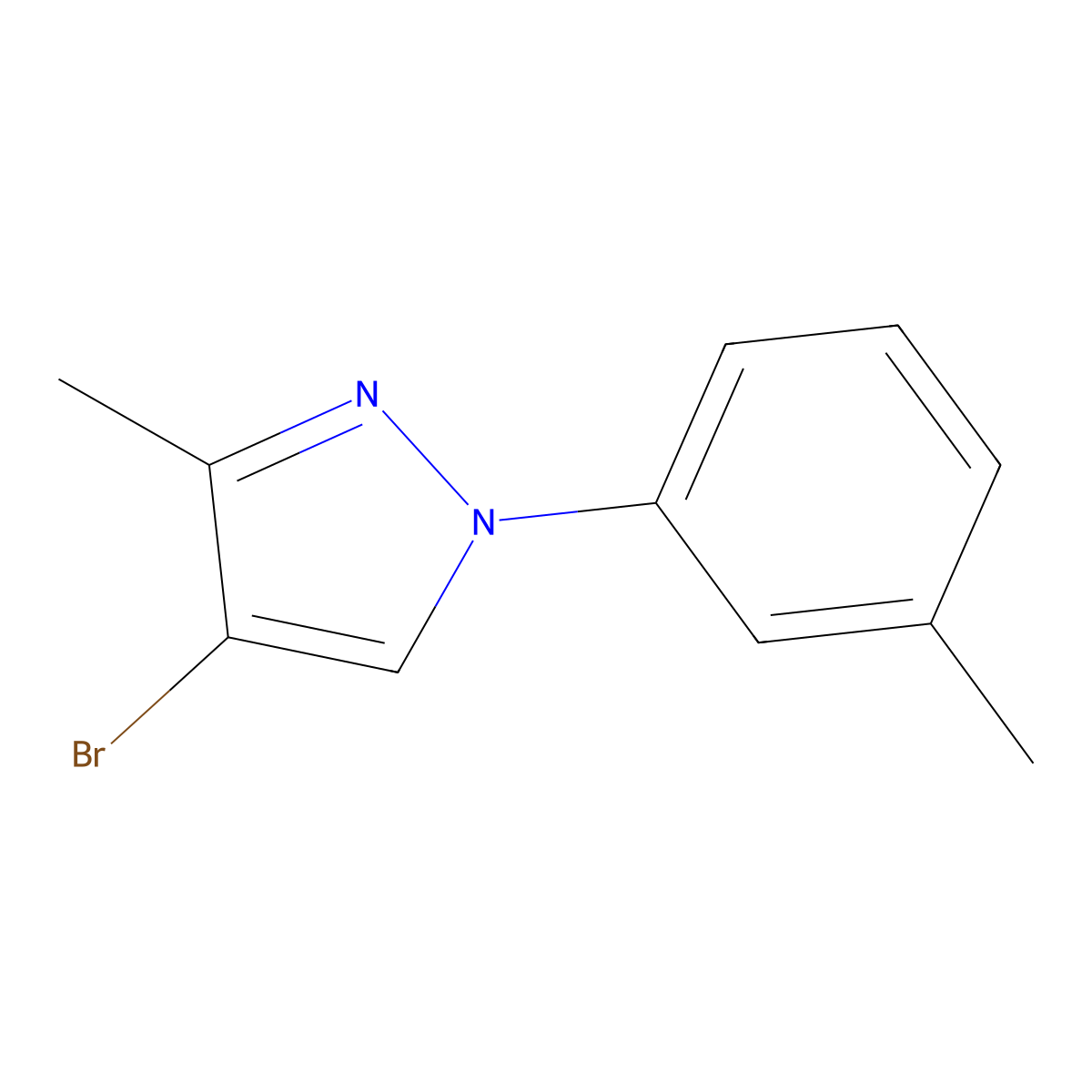 4-bromo-3-methyl-1-(m-tolyl)-1H-pyrazole molecular structure, CAS 2460493-35-8