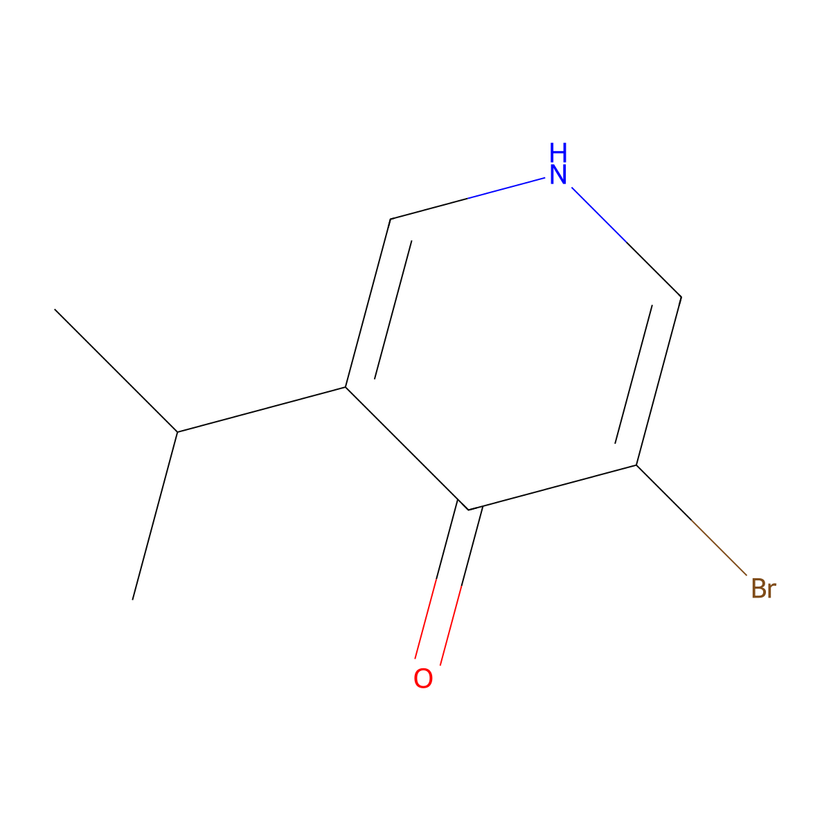 3-Bromo-5-isopropylpyridin-4-ol molecular structure, CAS 2460493-39-2