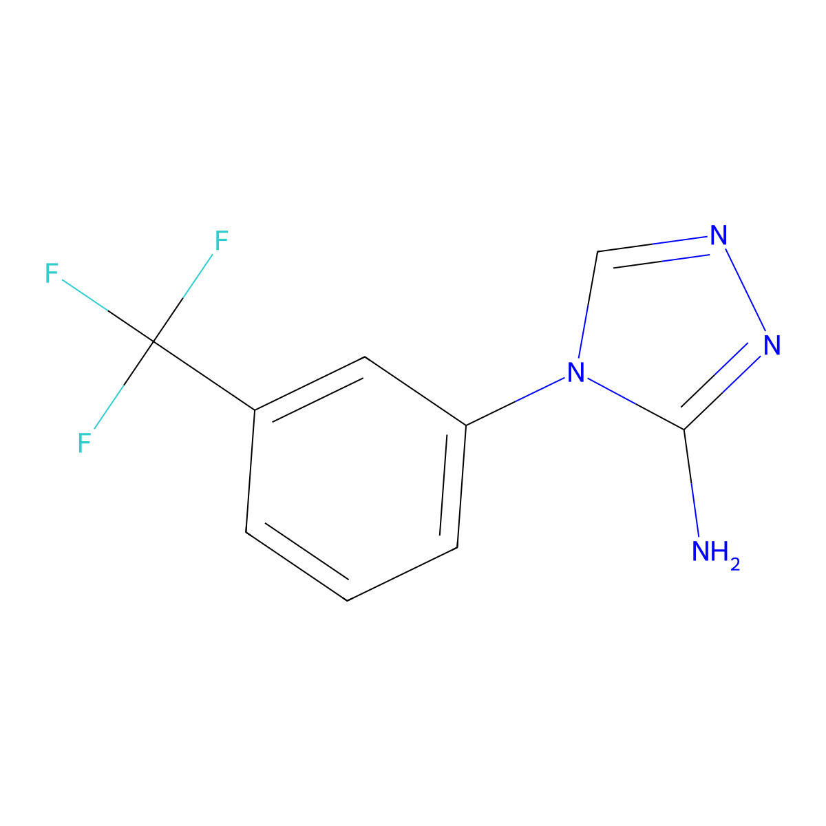 4-(3-(trifluoromethyl)phenyl)-4H-1,2,4-triazol-3-amine molecular structure, CAS 2460493-60-9