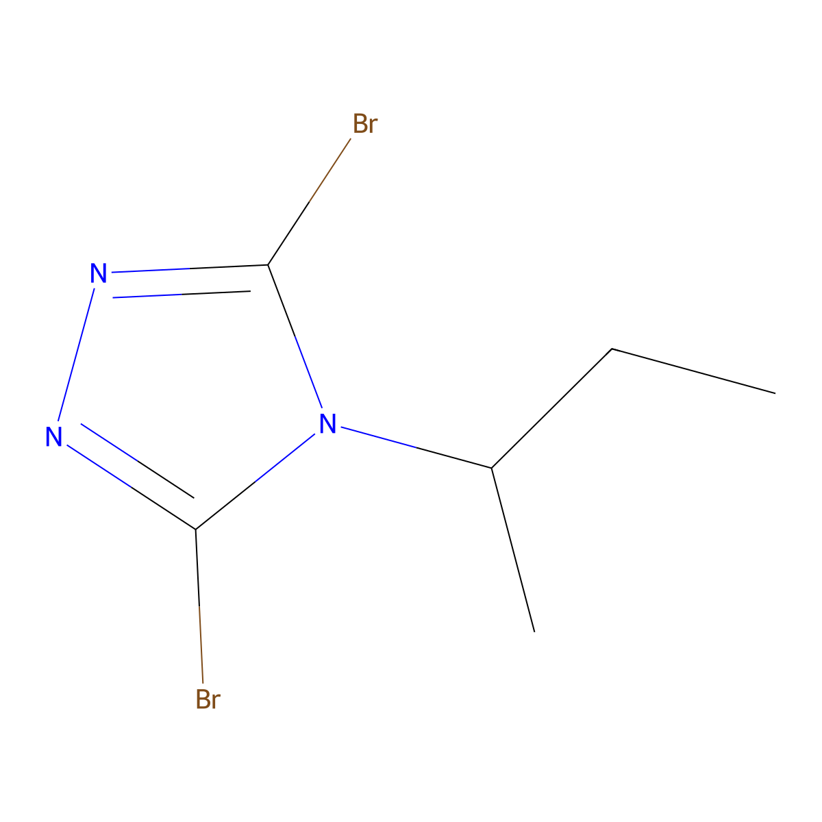 3,5-dibromo-4-(sec-butyl)-4H-1,2,4-triazole molecular structure, CAS 2460493-65-4