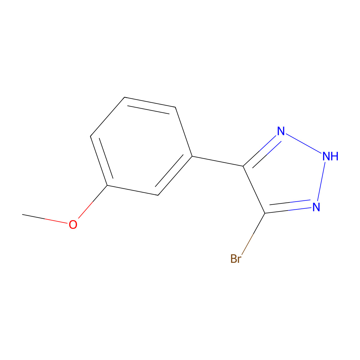 4-bromo-5-(3-methoxyphenyl)-1H-1,2,3-triazole molecular structure, CAS 2460493-67-6