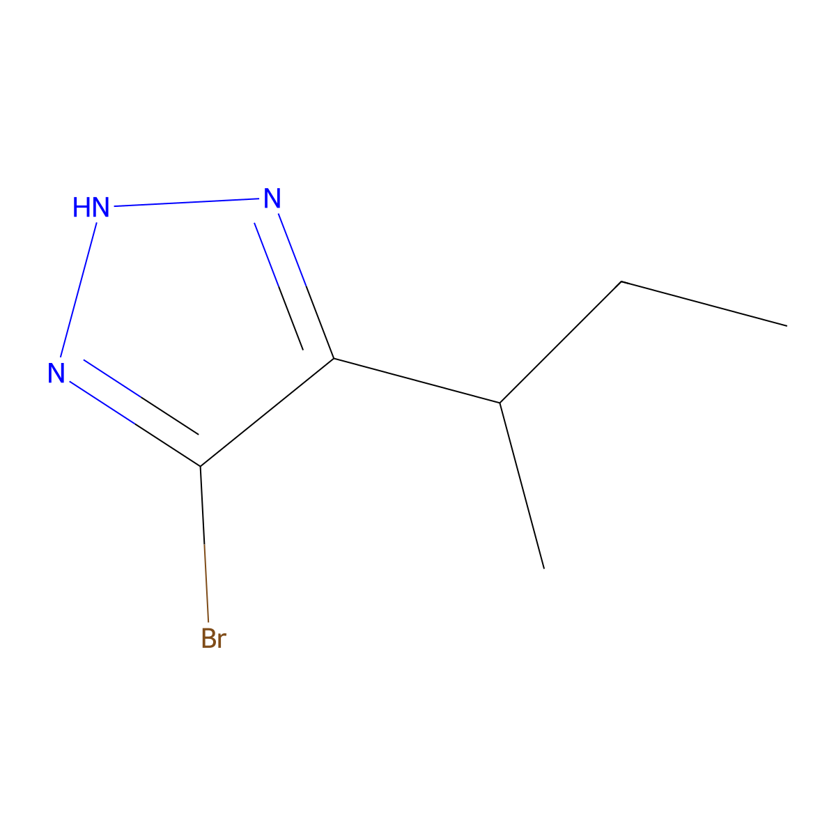 4-bromo-5-(sec-butyl)-1H-1,2,3-triazole molecular structure, CAS 2460493-71-2