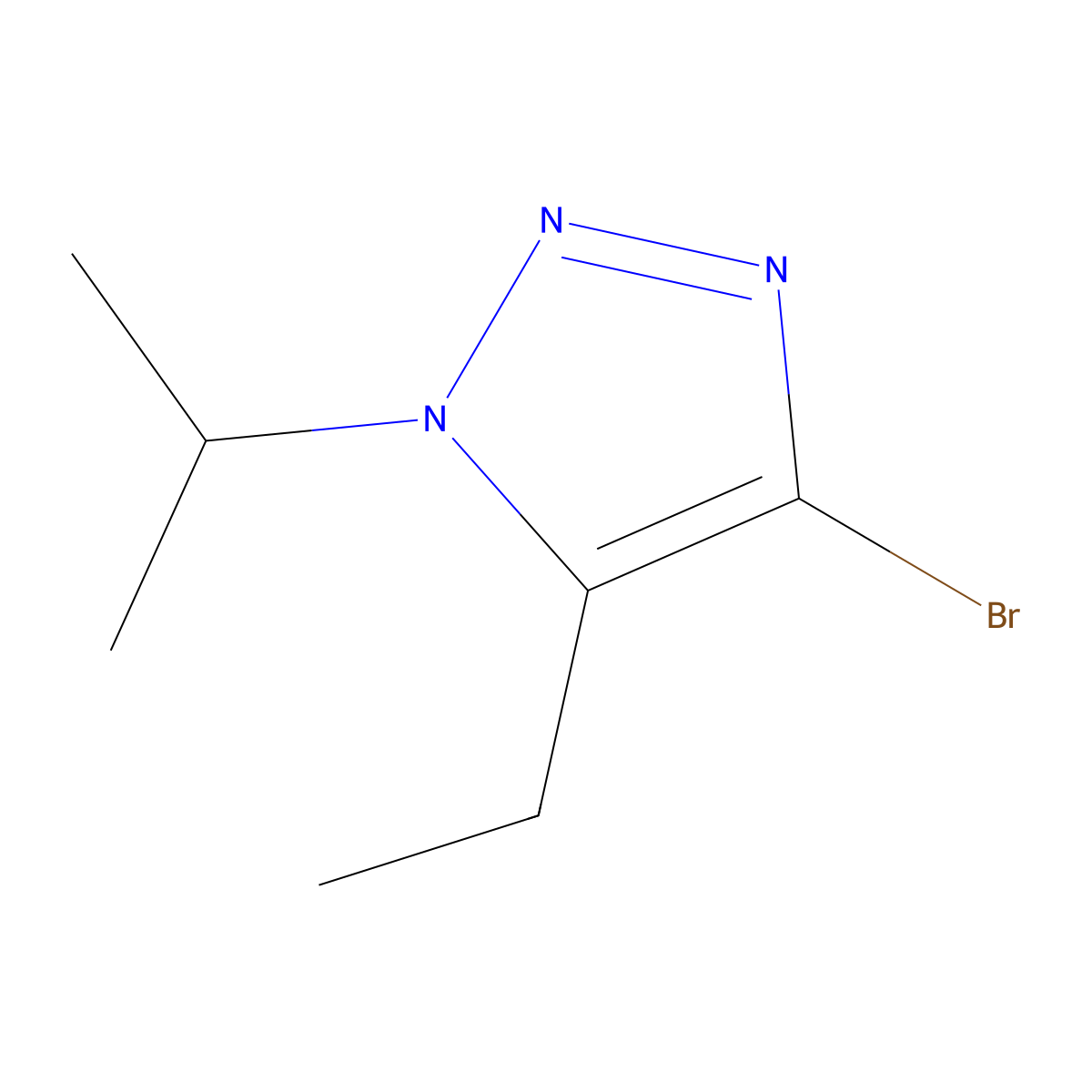 4-bromo-5-ethyl-1-isopropyl-1H-1,2,3-triazole molecular structure, CAS 2460493-80-3