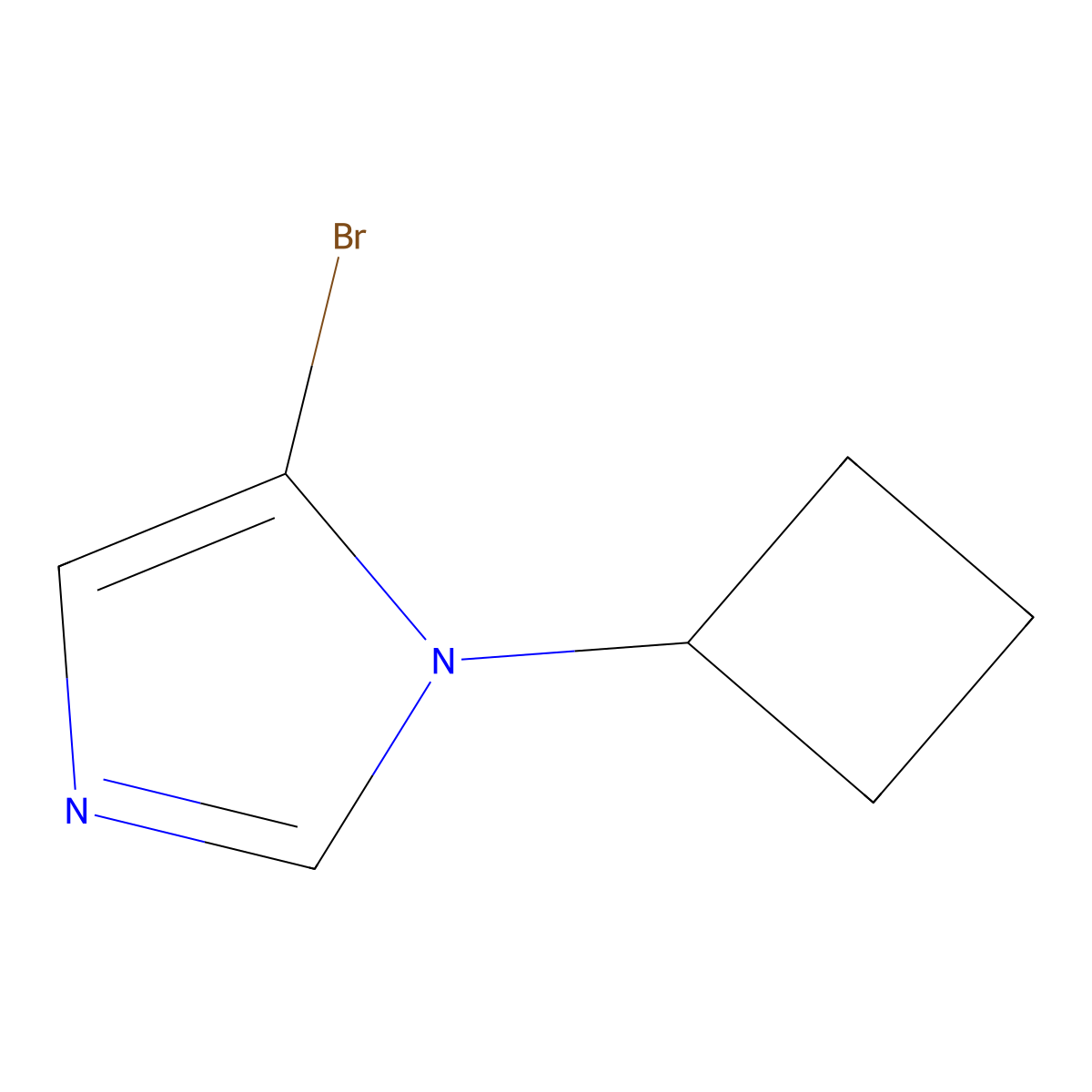 5-bromo-1-cyclobutyl-1H-imidazole molecular structure, CAS 2460493-83-6