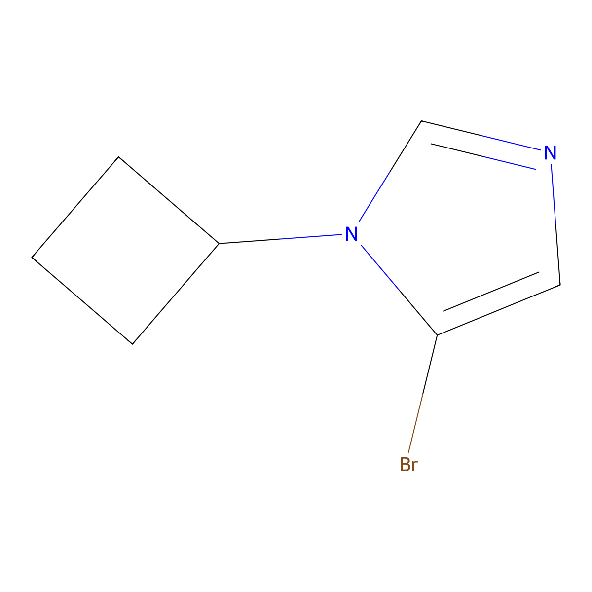 5-bromo-1-cyclobutyl-1H-imidazole molecular structure, CAS 2460493-83-6