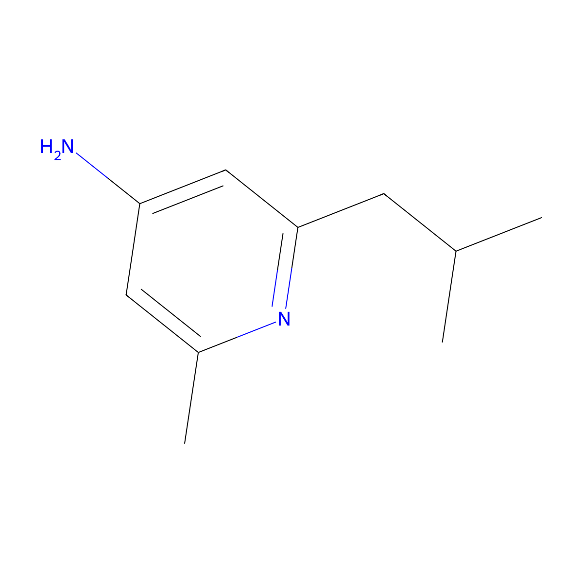 2-Isobutyl-6-methylpyridin-4-amine molecular structure, CAS 2460493-95-0
