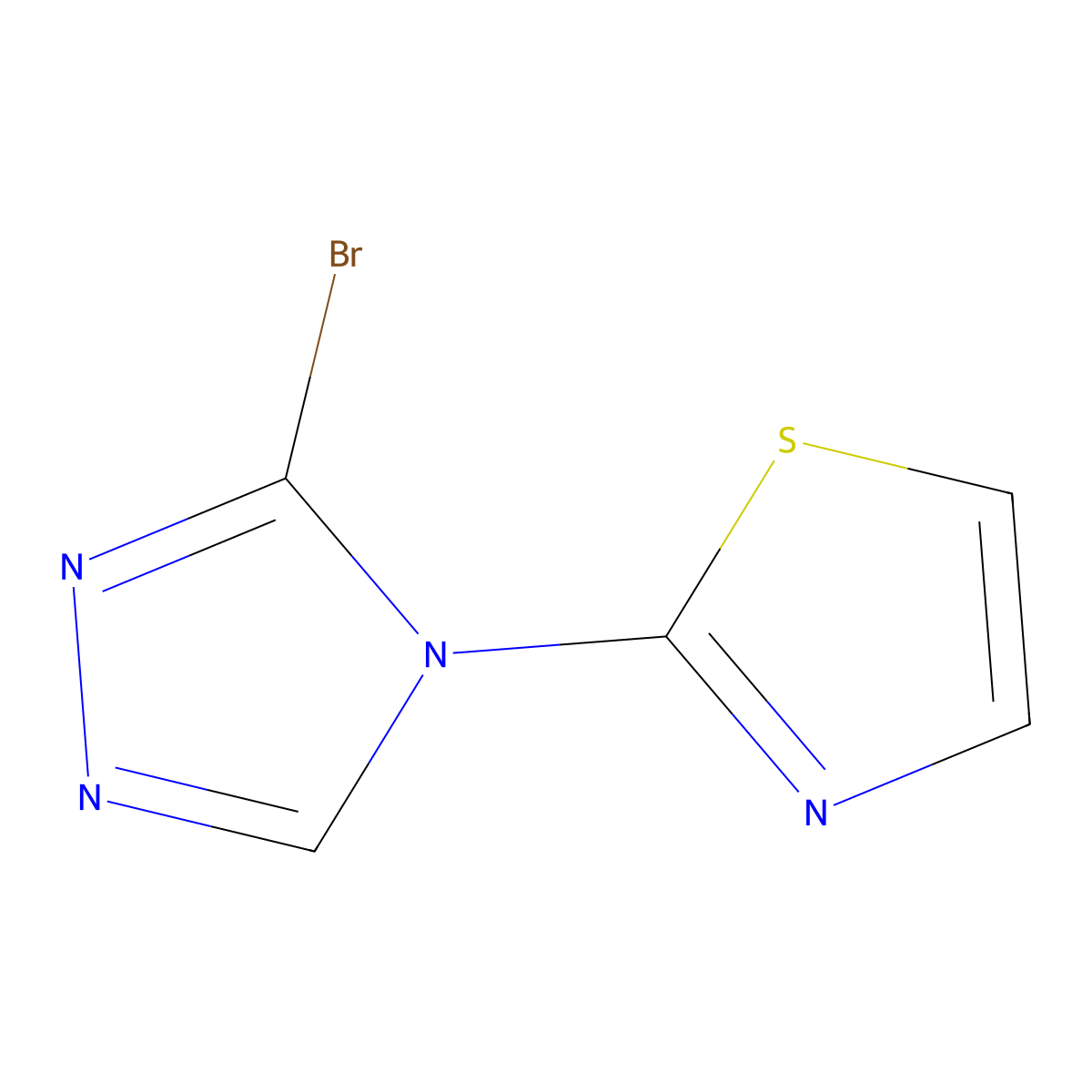 2-(3-bromo-4H-1,2,4-triazol-4-yl)thiazole molecular structure, CAS 2460494-05-5