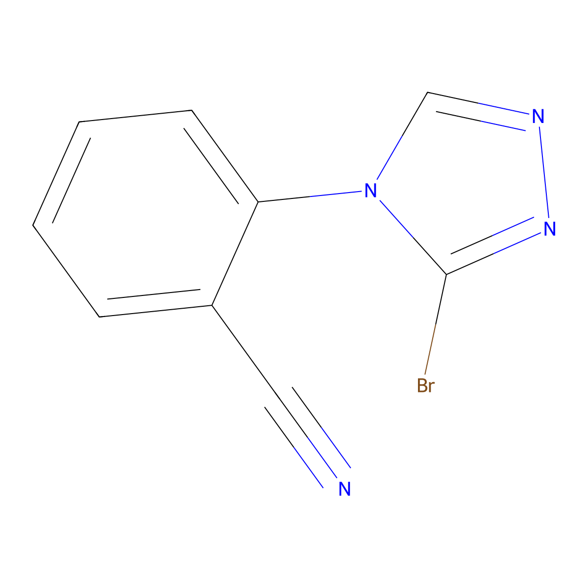 2-(3-bromo-4H-1,2,4-triazol-4-yl)benzonitrile molecular structure, CAS 2460494-10-2