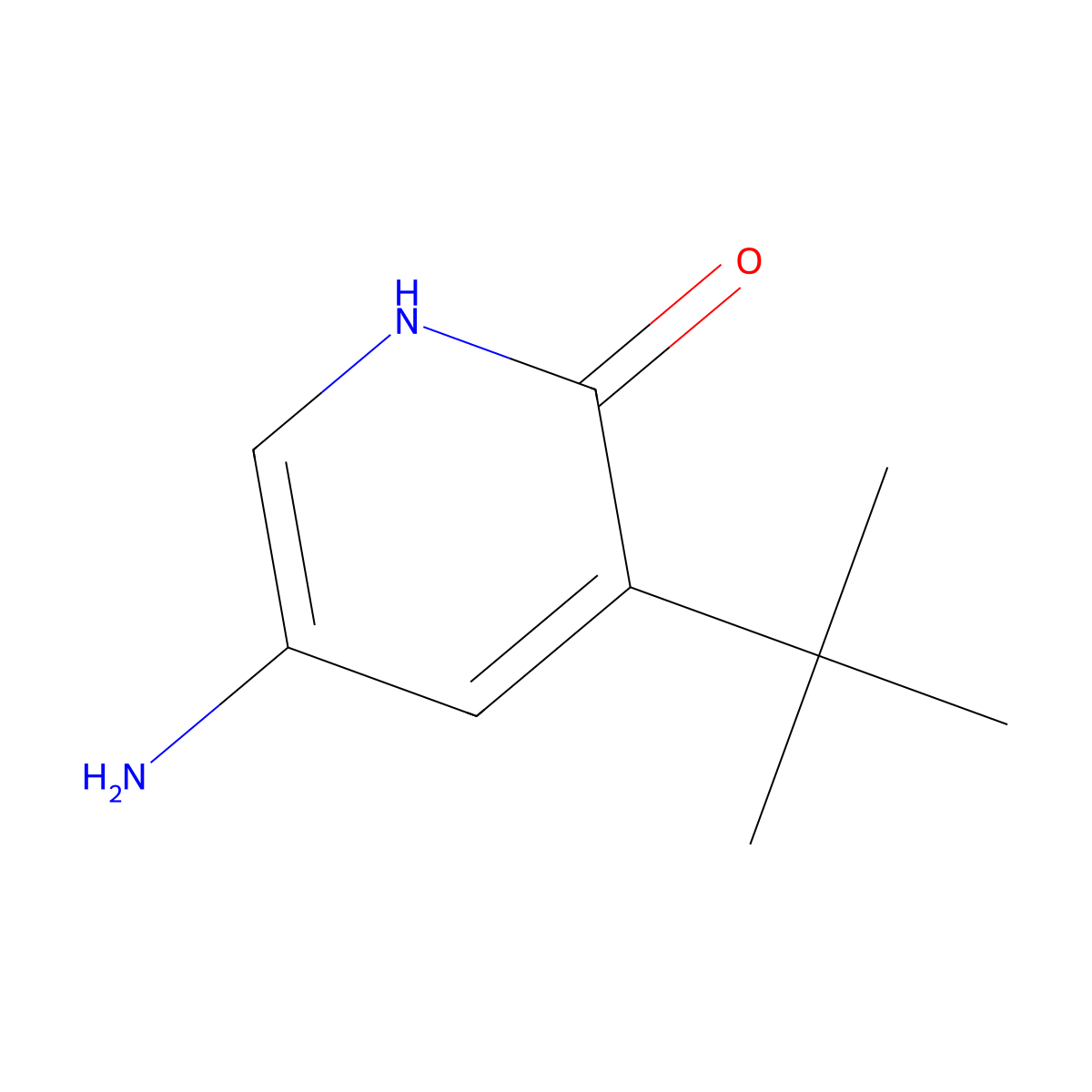 5-amino-3-(tert-butyl)pyridin-2(1H)-one molecular structure, CAS 2460494-18-0