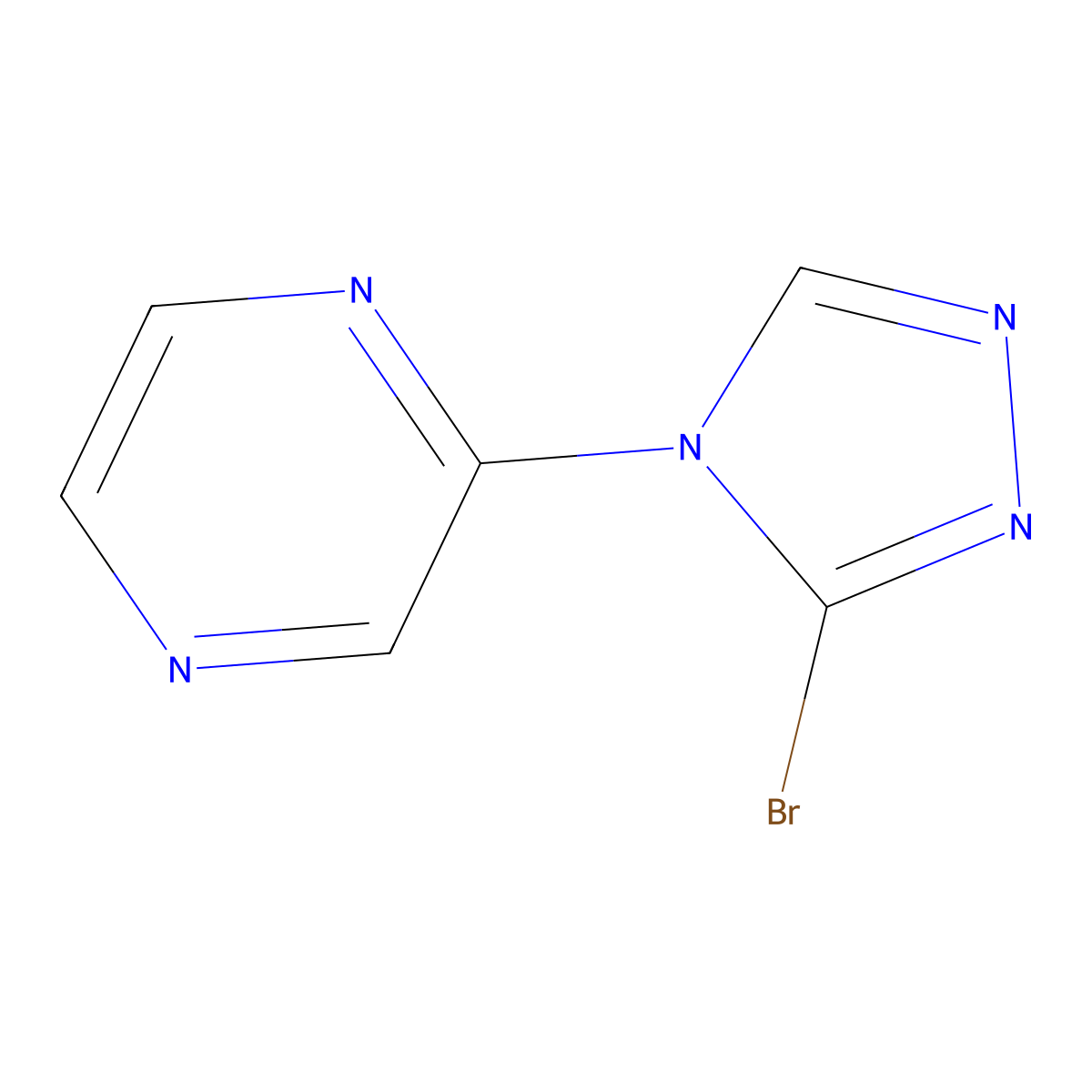 2-(3-bromo-4H-1,2,4-triazol-4-yl)pyrazine molecular structure, CAS 2460494-24-8