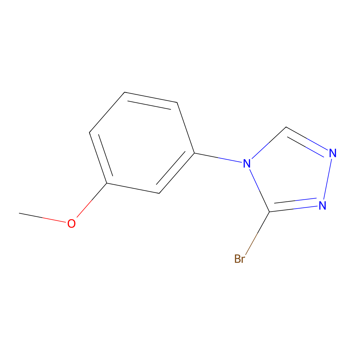 3-bromo-4-(3-methoxyphenyl)-4H-1,2,4-triazole molecular structure, CAS 2460494-30-6