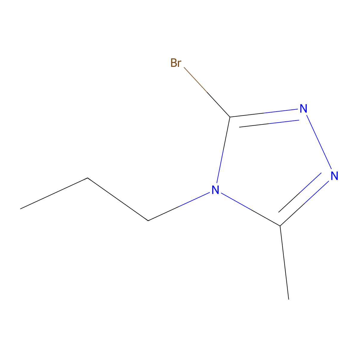 3-Bromo-5-methyl-4-propyl-4H-1,2,4-triazole molecular structure, CAS 2460494-32-8