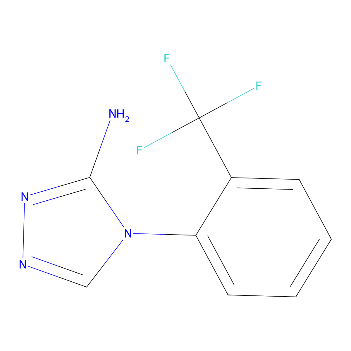 4-(2-(trifluoromethyl)phenyl)-4H-1,2,4-triazol-3-amine molecular structure, CAS 2460494-47-5