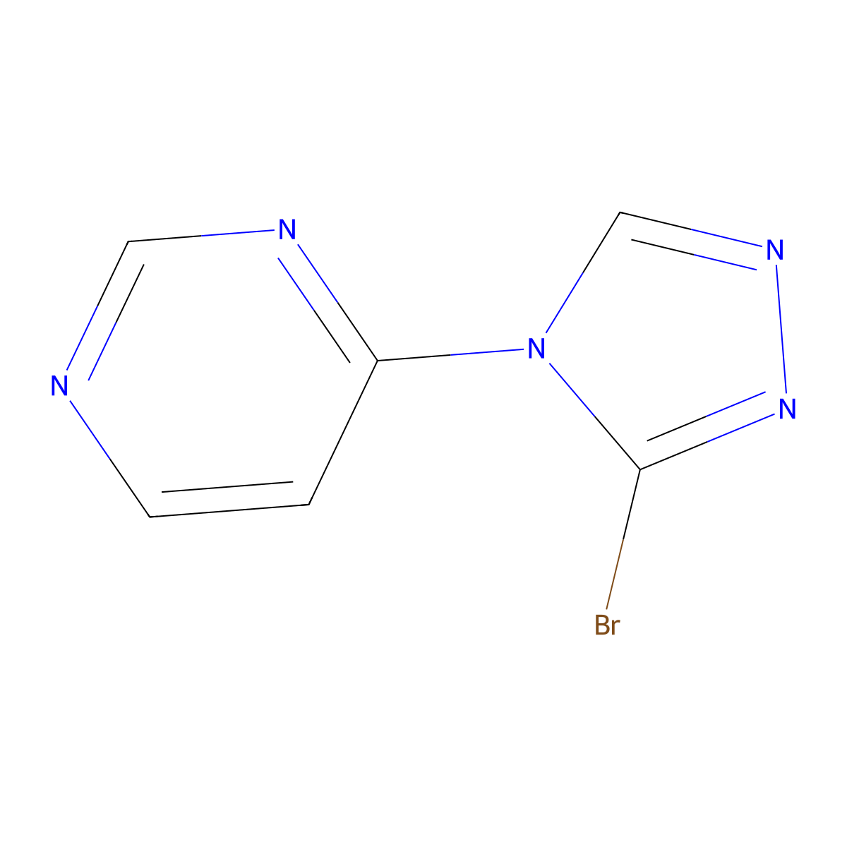 4-(3-bromo-4H-1,2,4-triazol-4-yl)pyrimidine molecular structure, CAS 2460494-53-3