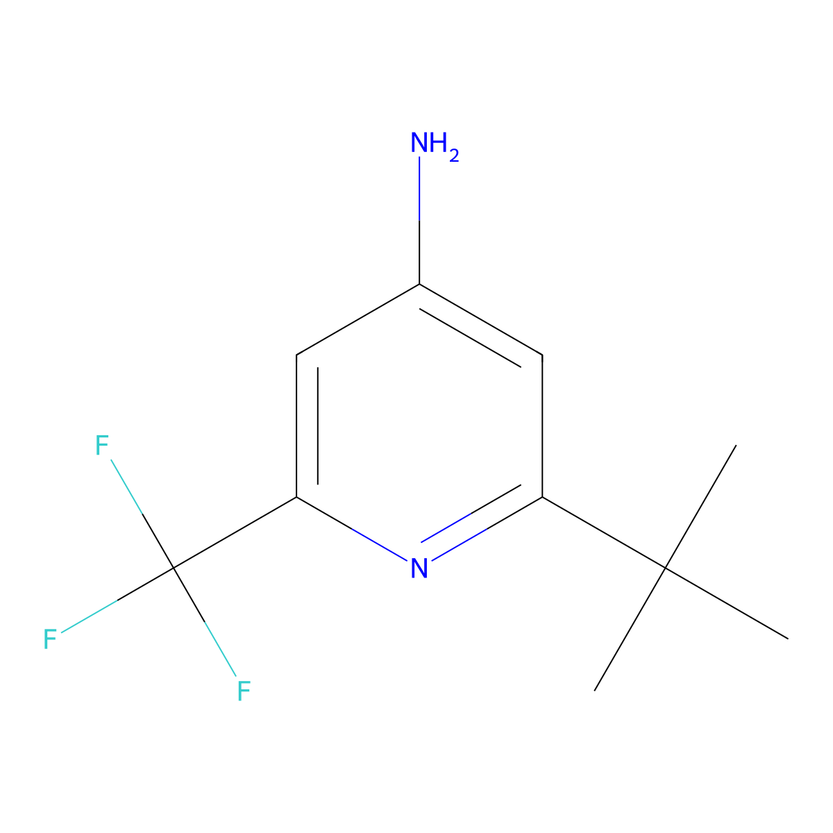 2-(Tert-butyl)-6-(trifluoromethyl)pyridin-4-amine molecular structure, CAS 2460494-54-4