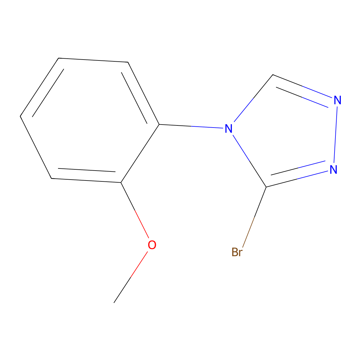 3-bromo-4-(2-methoxyphenyl)-4H-1,2,4-triazole molecular structure, CAS 2460494-58-8