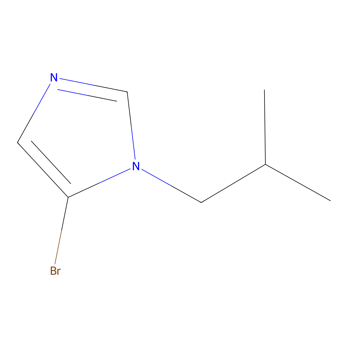 5-bromo-1-isobutyl-1H-imidazole molecular structure, CAS 2460494-63-5