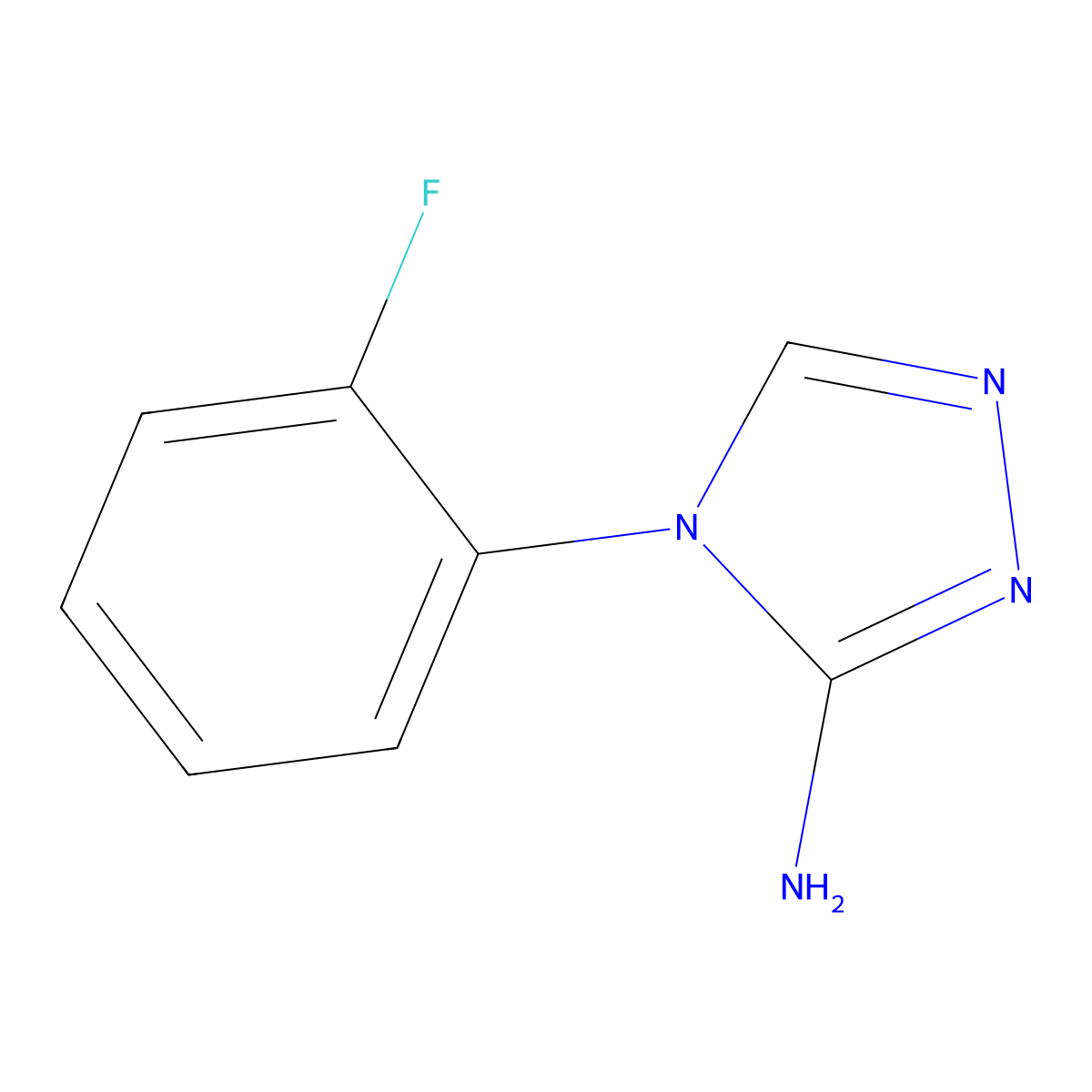 4-(2-fluorophenyl)-4H-1,2,4-triazol-3-amine molecular structure, CAS 2460494-65-7