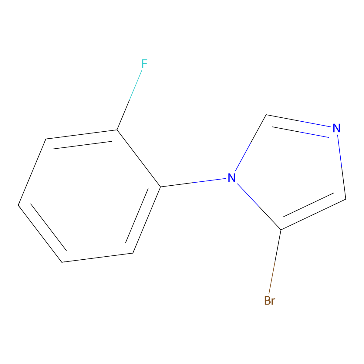 5-bromo-1-(2-fluorophenyl)-1H-imidazole molecular structure, CAS 2460494-68-0