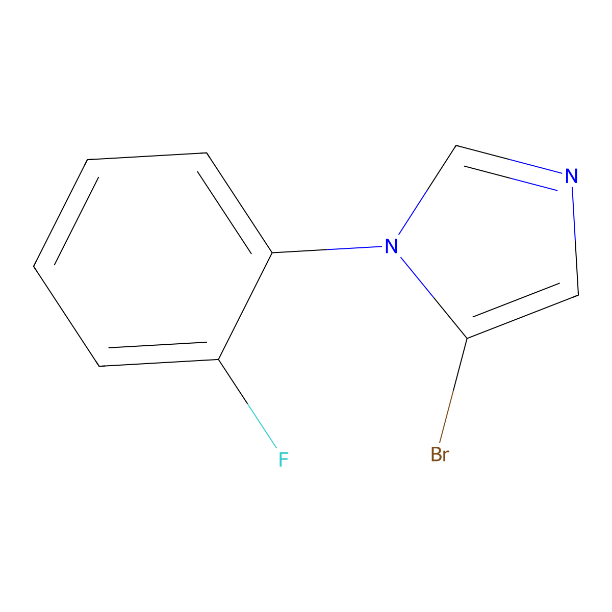 5-bromo-1-(2-fluorophenyl)-1H-imidazole molecular structure, CAS 2460494-68-0