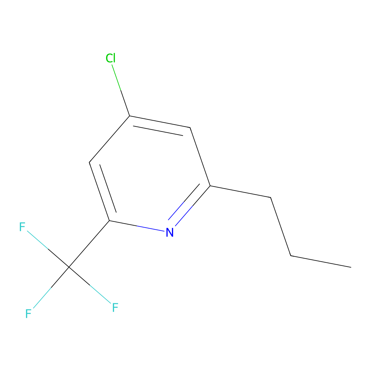 4-Chloro-2-propyl-6-(trifluoromethyl)pyridine molecular structure, CAS 2460494-70-4