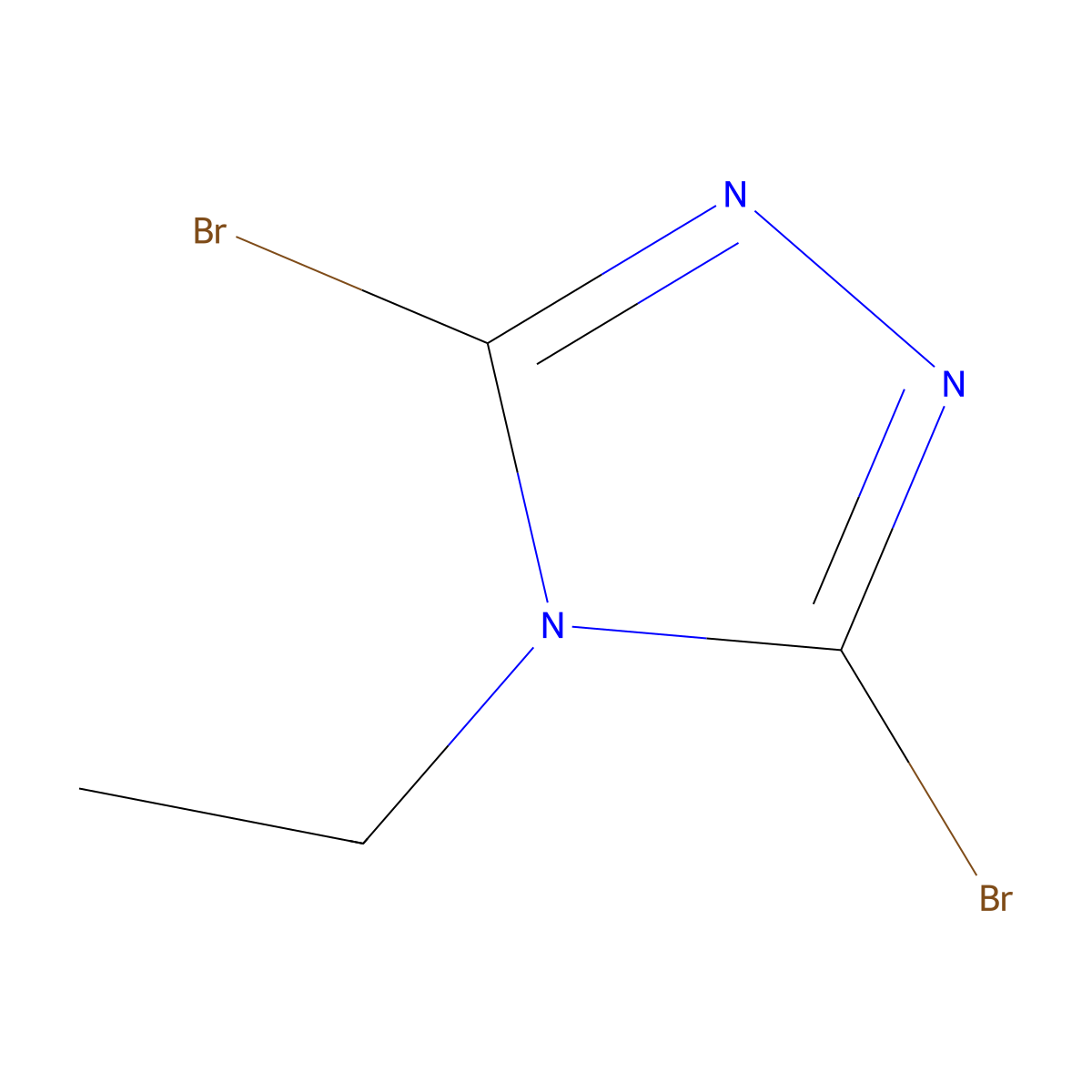 3,5-dibromo-4-ethyl-4H-1,2,4-triazole molecular structure, CAS 2460500-33-6