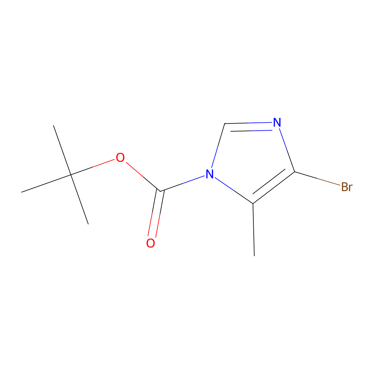tert-butyl 4-bromo-5-methyl-1H-imidazole-1-carboxylate molecular structure, CAS 2460500-44-9