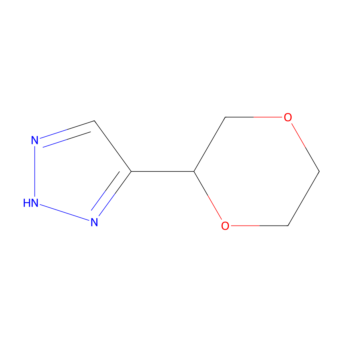Dioxanyl triazole molecular structure, CAS 2460500-45-0