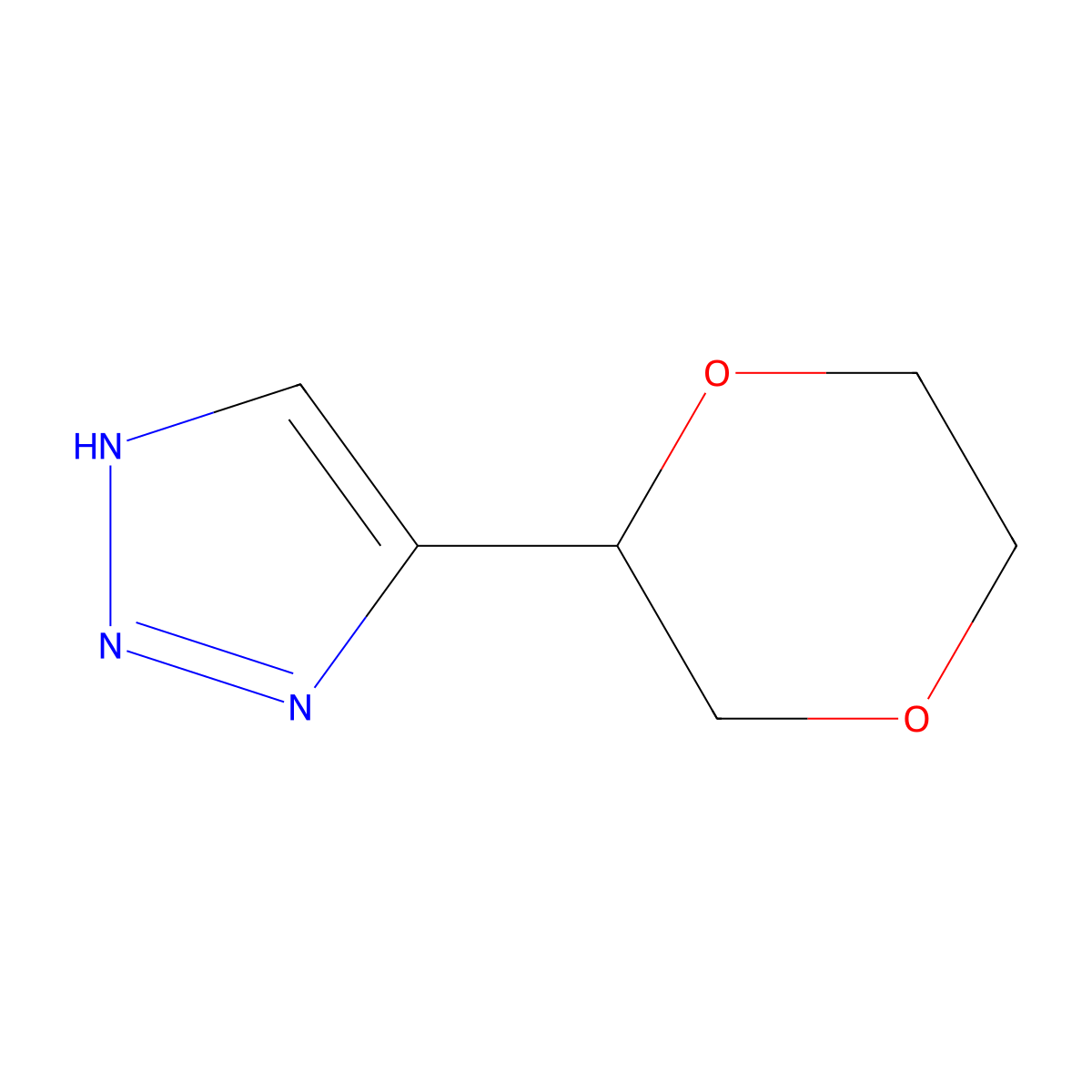 Dioxanyl triazole molecular structure, CAS 2460500-45-0