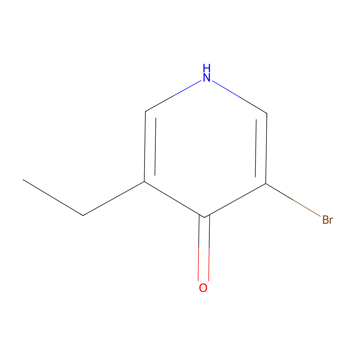 3-Bromo-5-ethylpyridin-4-ol molecular structure, CAS 2460500-47-2