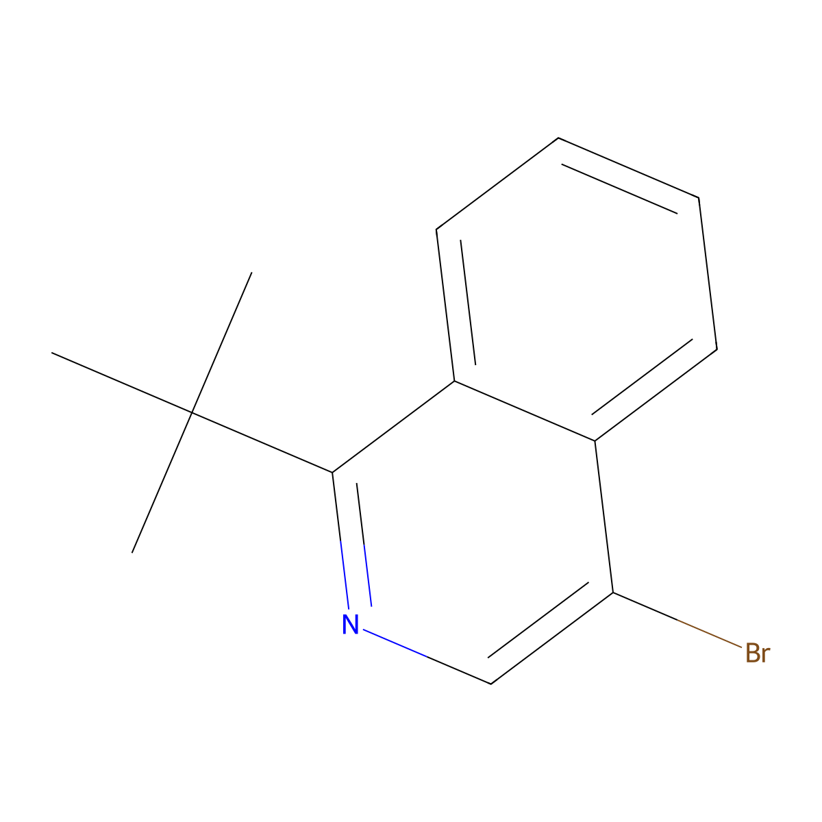 4-Bromo-1-(tert-butyl)isoquinoline molecular structure, CAS 2460500-55-2
