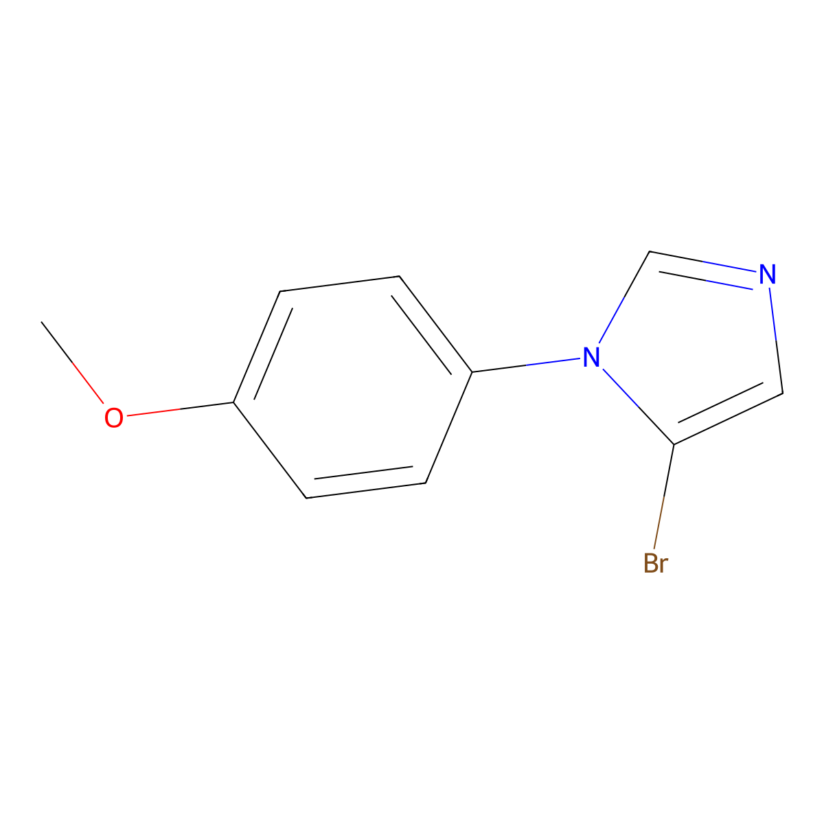 5-bromo-1-(4-methoxyphenyl)-1H-imidazole molecular structure, CAS 2460500-56-3