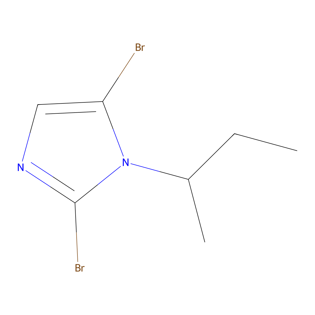 2,5-dibromo-1-(sec-butyl)-1H-imidazole molecular structure, CAS 2460500-60-9