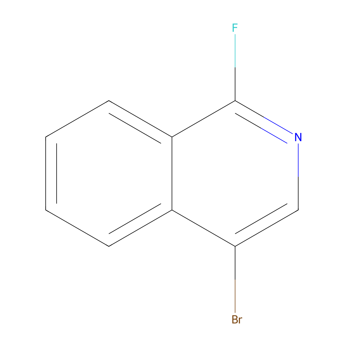 4-Bromo-1-fluoroisoquinoline molecular structure, CAS 2460500-66-5