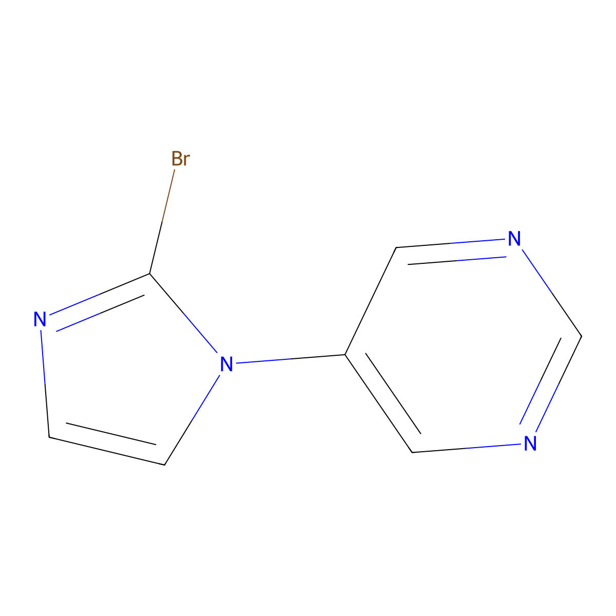 5-(2-bromo-1H-imidazol-1-yl)pyrimidine molecular structure, CAS 2460500-68-7