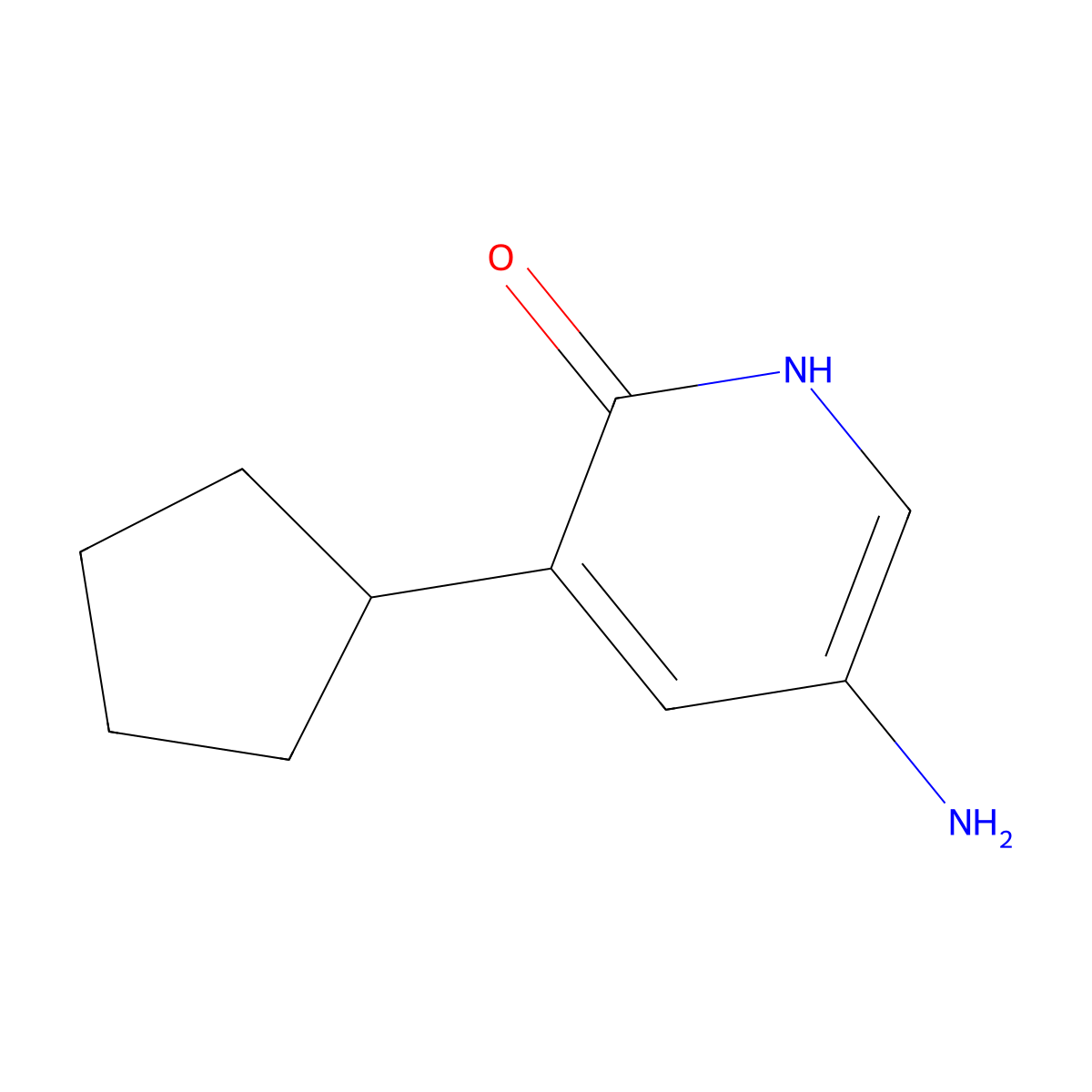 5-amino-3-cyclopentylpyridin-2(1H)-one molecular structure, CAS 2460500-70-1