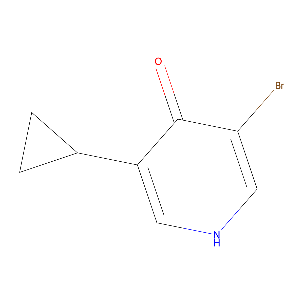 3-Bromo-5-cyclopropylpyridin-4-ol molecular structure, CAS 2460500-76-7