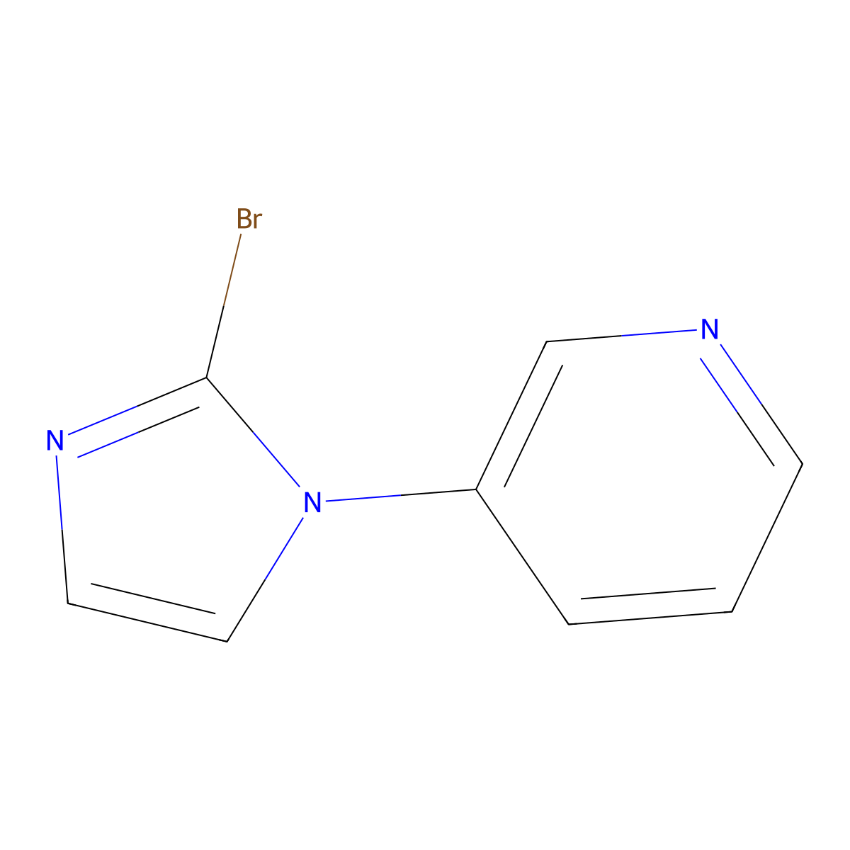 3-(2-bromo-1H-imidazol-1-yl)pyridine molecular structure, CAS 2460500-90-5