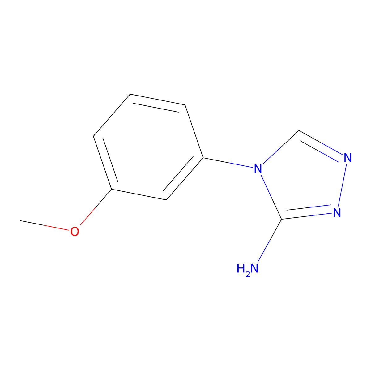 4-(3-methoxyphenyl)-4H-1,2,4-triazol-3-amine molecular structure, CAS 2460500-95-0