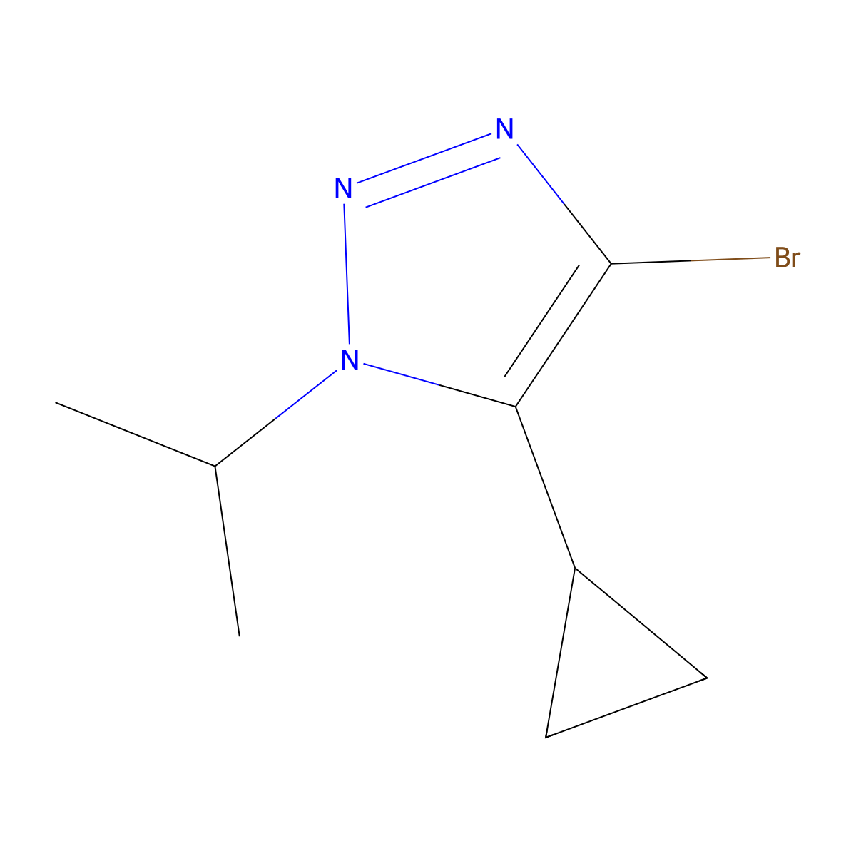 4-Bromo-5-cyclopropyl-1-isopropyl-1h-1,2,3-triazole molecular structure, CAS 2460501-14-6