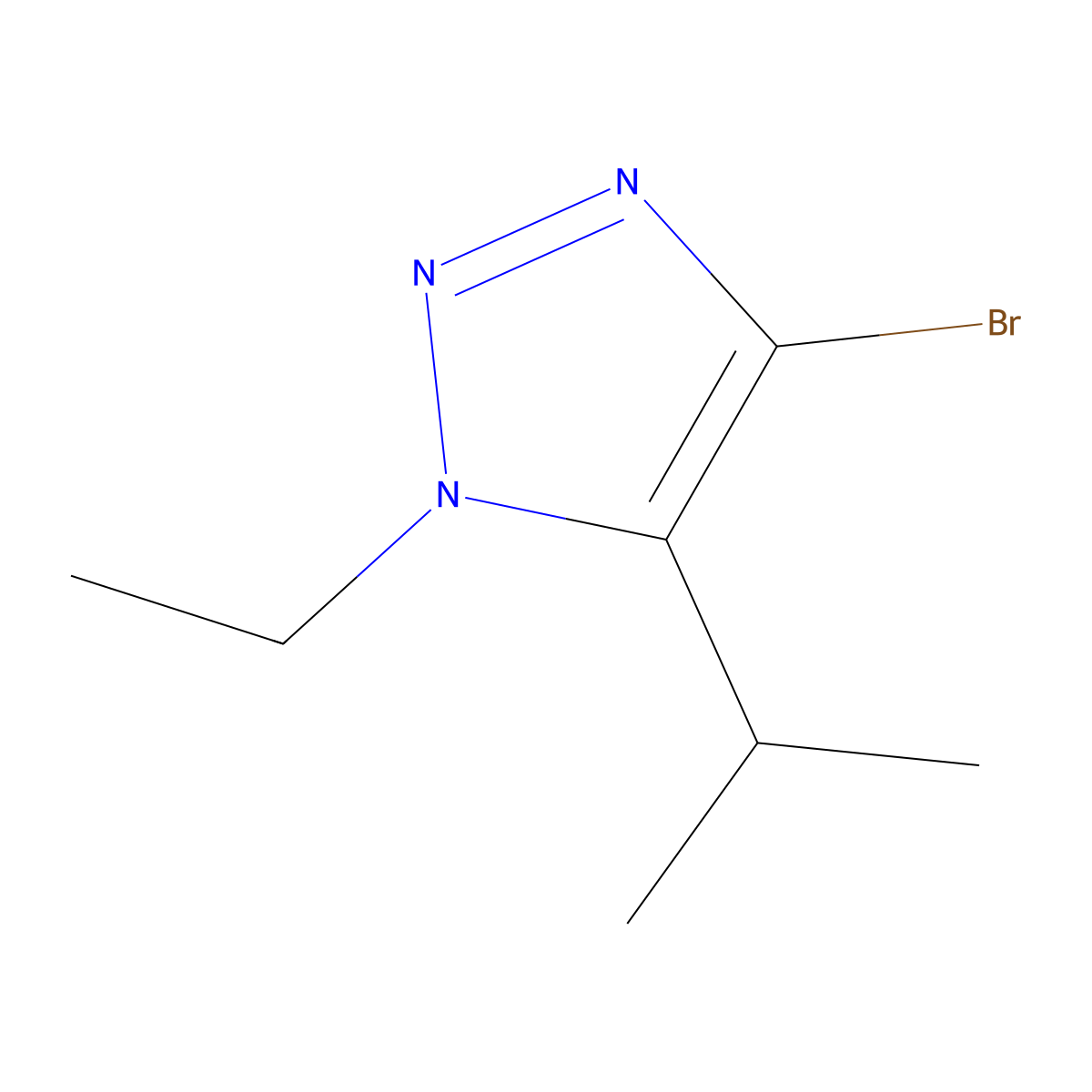 4-bromo-1-ethyl-5-isopropyl-1H-1,2,3-triazole molecular structure, CAS 2460501-17-9