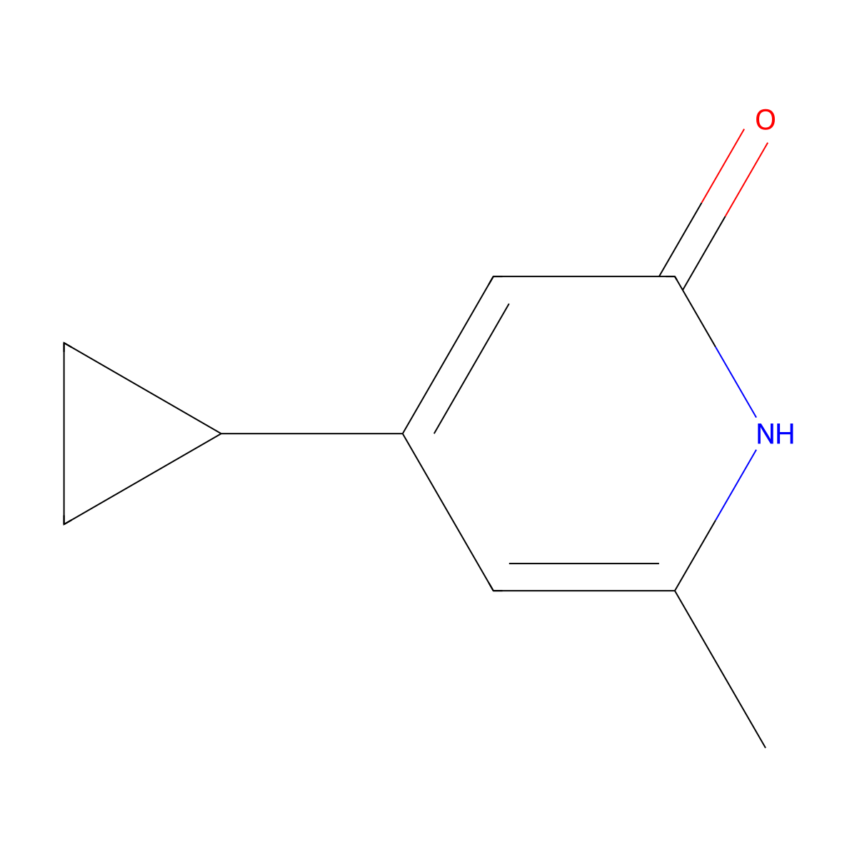 4-cyclopropyl-6-methylpyridin-2(1H)-one molecular structure, CAS 2460501-22-6