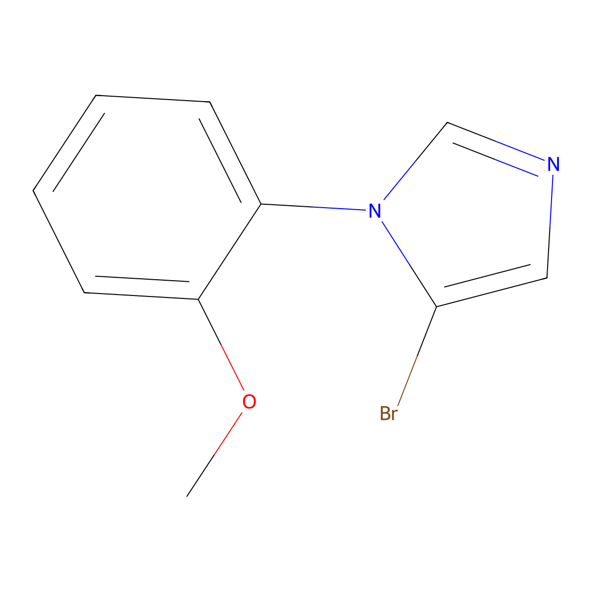 5-bromo-1-(2-methoxyphenyl)-1H-imidazole molecular structure, CAS 2460501-31-7