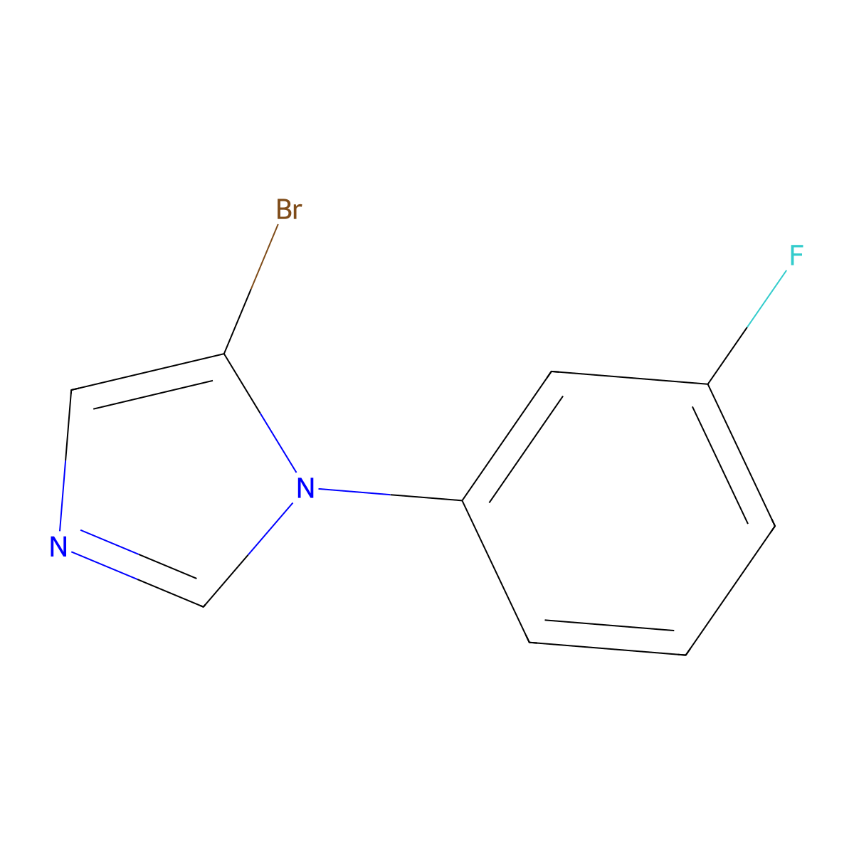 5-bromo-1-(3-fluorophenyl)-1H-imidazole molecular structure, CAS 2460501-32-8
