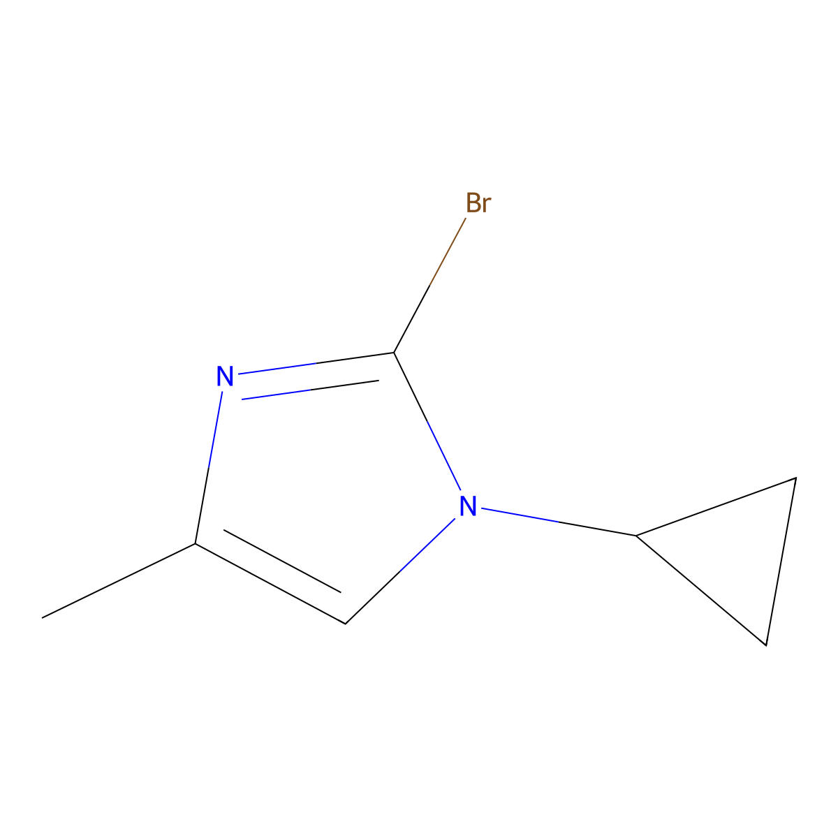 2-bromo-1-cyclopropyl-4-methyl-1H-imidazole molecular structure, CAS 2460501-36-2
