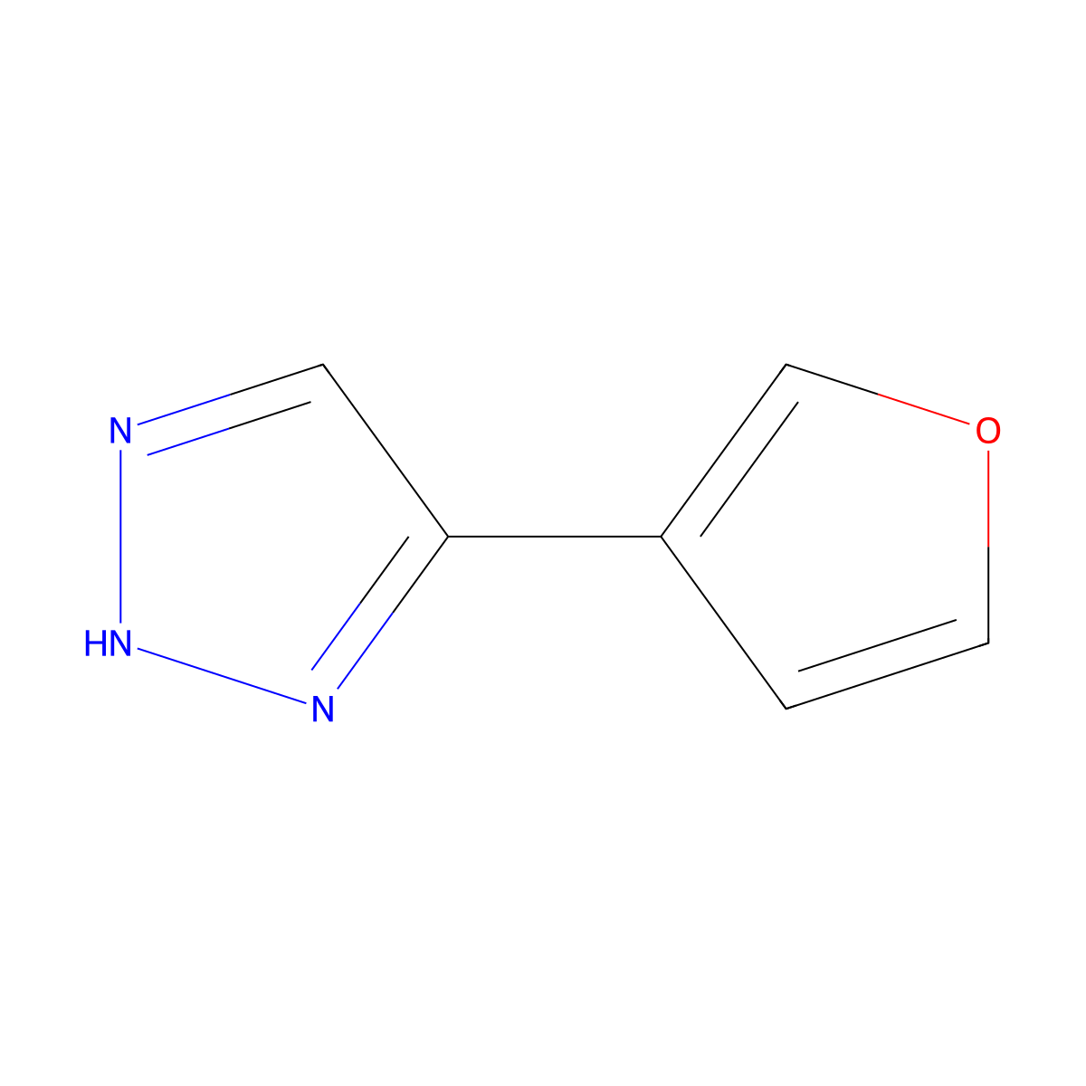 4-(3-Furyl)-1,2,3-triazole molecular structure, CAS 2460501-40-8