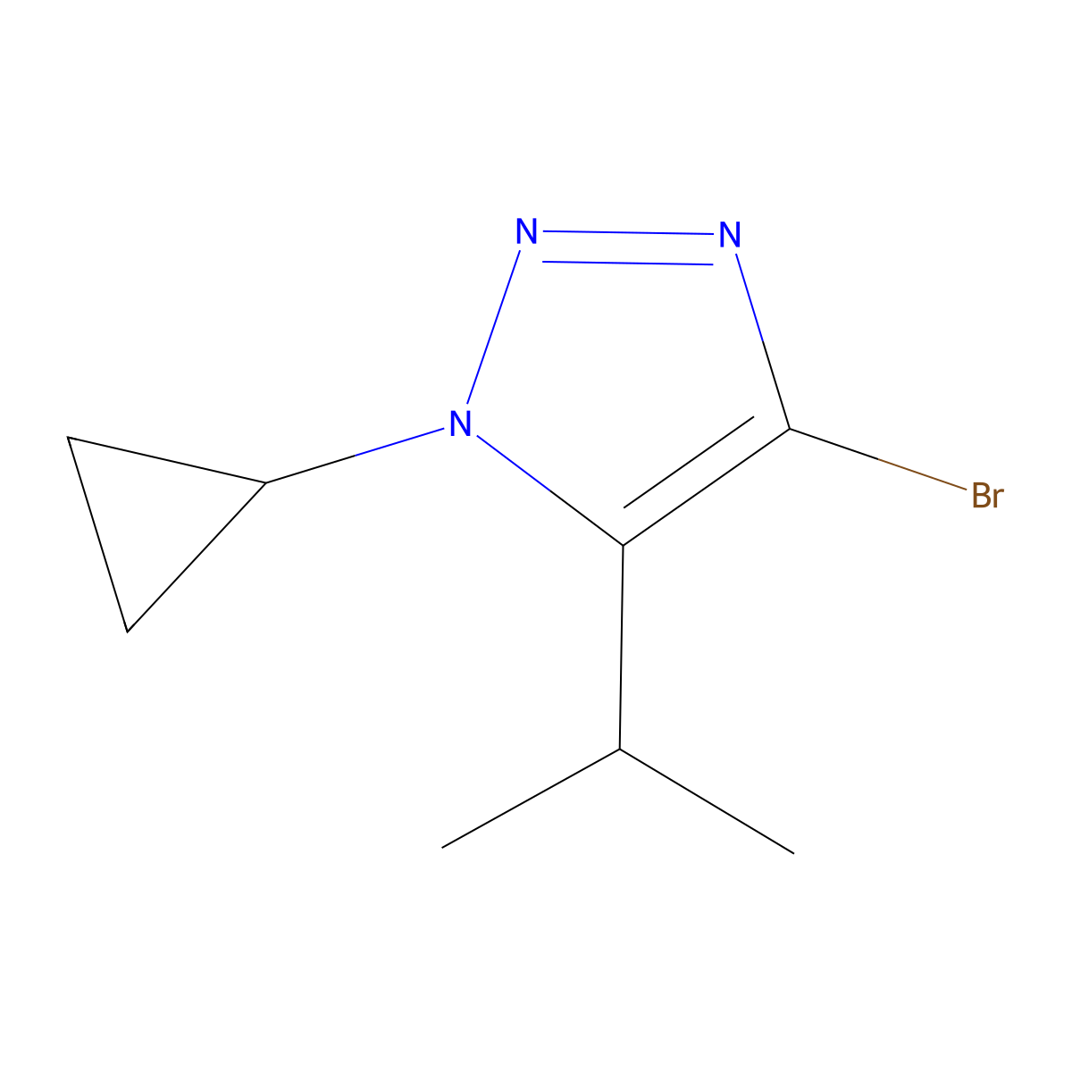 4-bromo-1-cyclopropyl-5-isopropyl-1H-1,2,3-triazole molecular structure, CAS 2460501-41-9