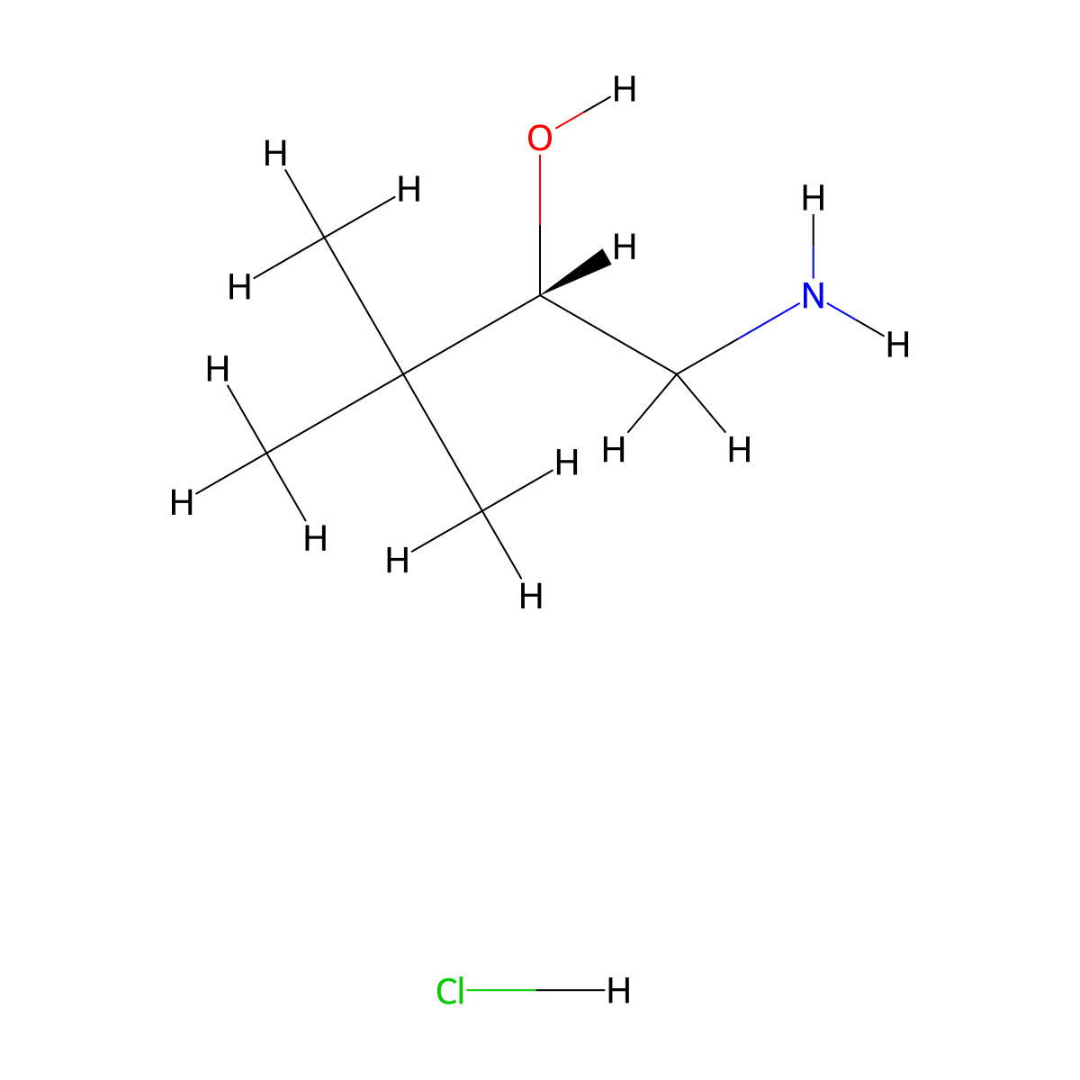 (2S)-1-amino-3,3-dimethylbutan-2-ol hydrochloride molecular structure, CAS 2460615-95-4