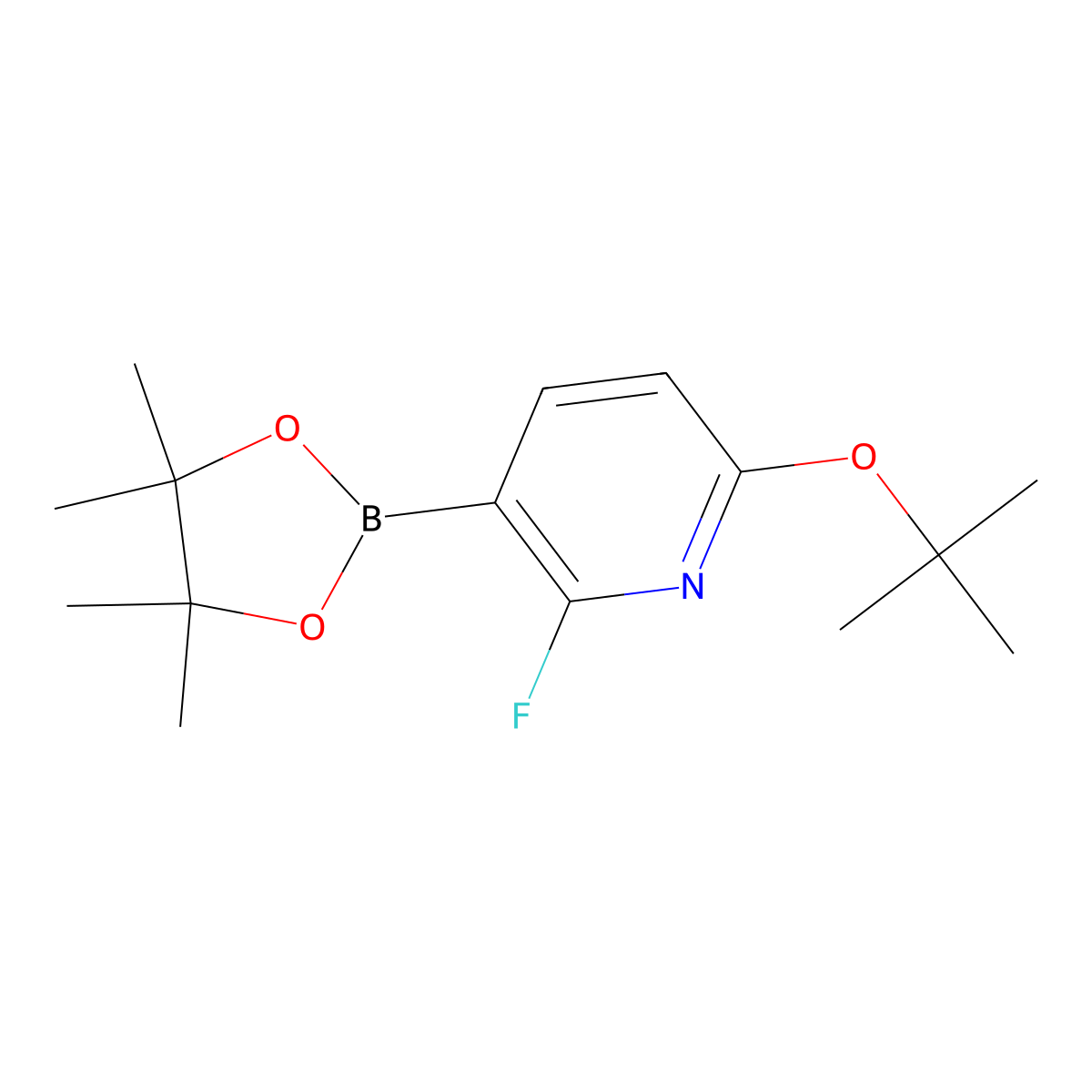 6-(Tert-butoxy)-2-fluoro-3-(4,4,5,5-tetramethyl-1,3,2-dioxaborolan-2-yl)pyridine molecular structure, CAS 2460672-03-9